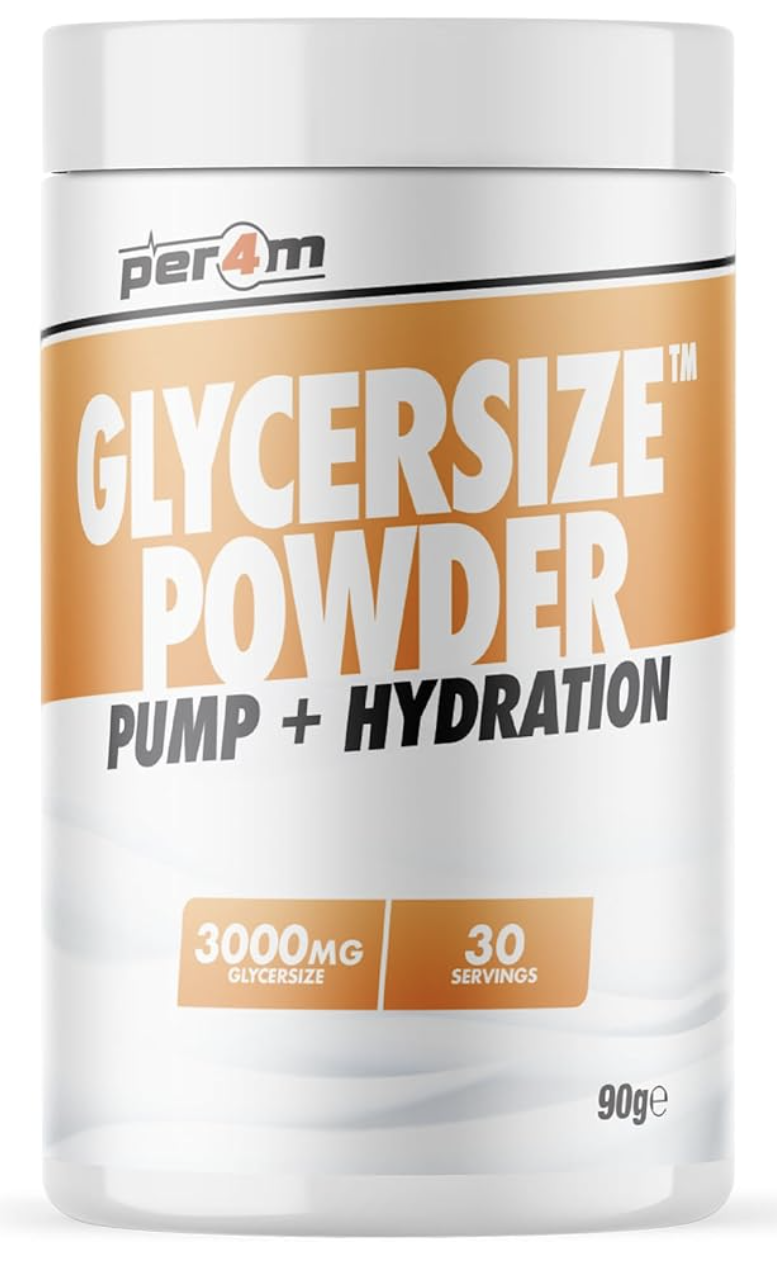 Per4m Glycersize Powder | 3000mg Pure Glycerol Powder for Pump, Hydration & Muscle Fullness | Perfect for Stacking | 30 Servings and 90g (Unflavoured)